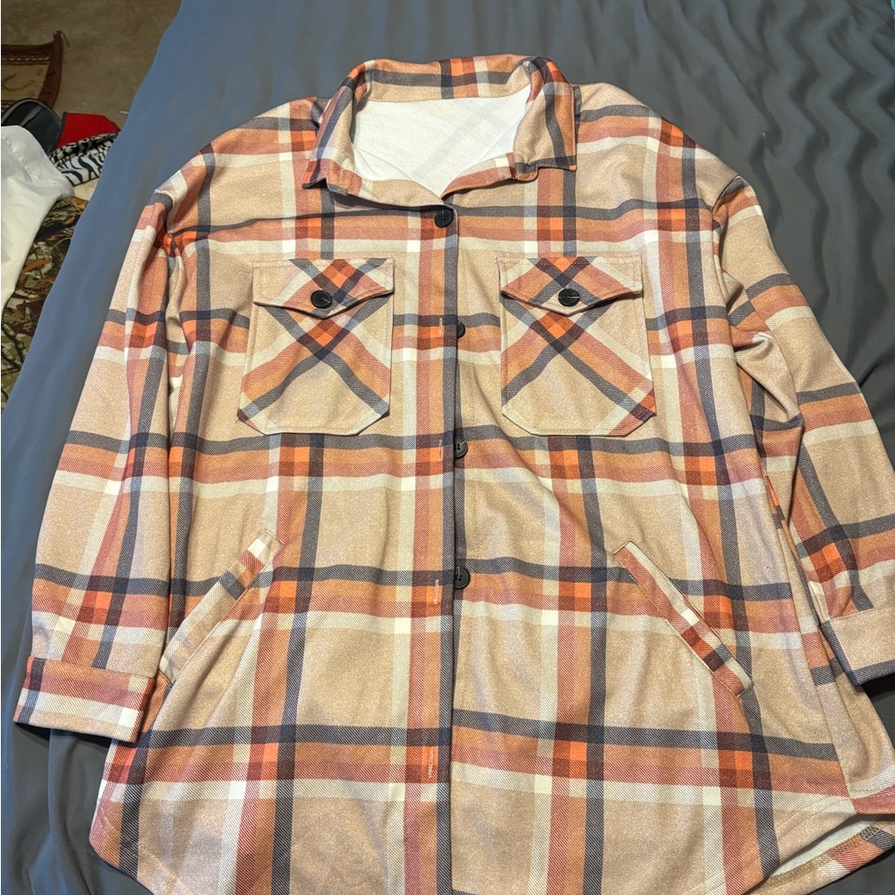 Plaid Button-Up Shirt